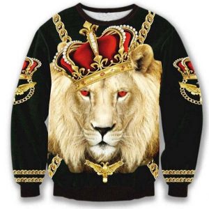 Pull Lion Couronne Royale