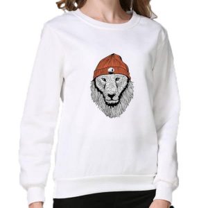 Pull Lion Bonnet Femme