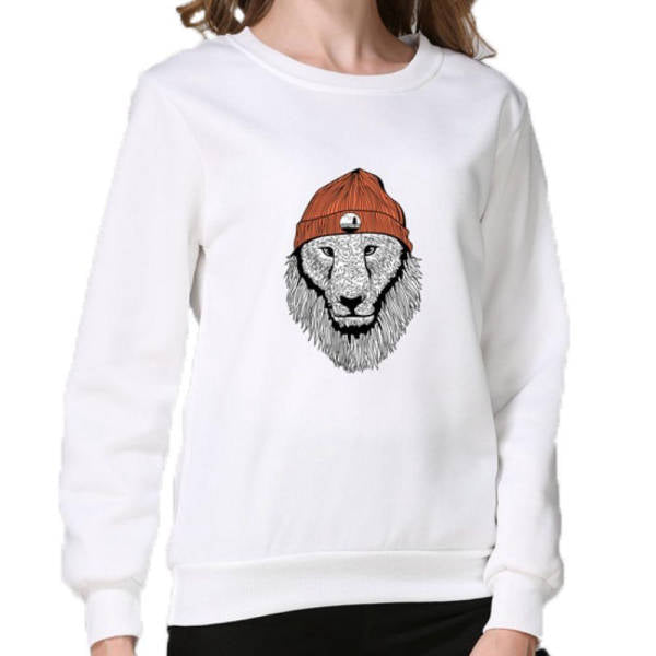 Pull Lion Bonnet Femme
