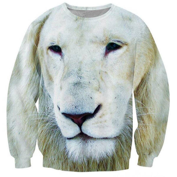 Pull Lion Blanc