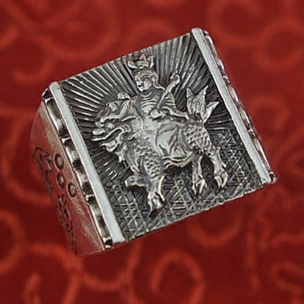 Bague Argent Lion Homme - Image 5