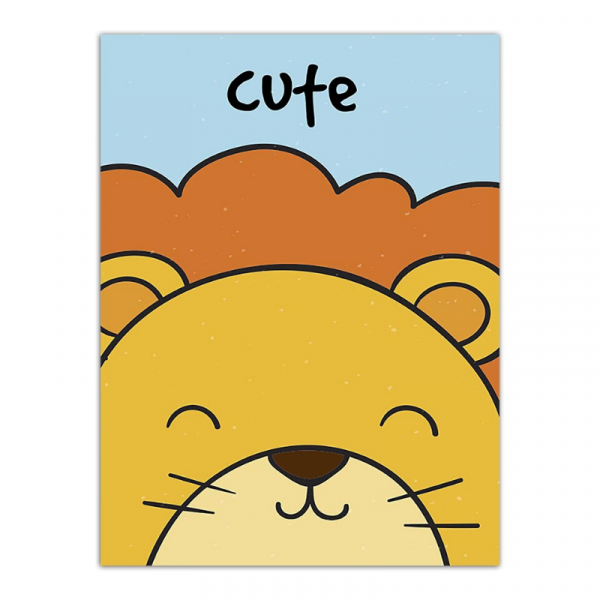 Poster Lion<br/>Enfant Animé Cute